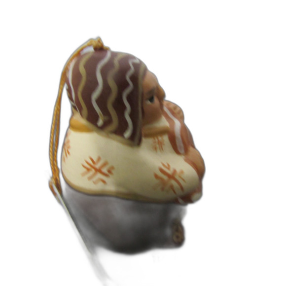 Peruvian Clay art bell ten thousand villages handmade guitar player folk art - Picture 6 of 7